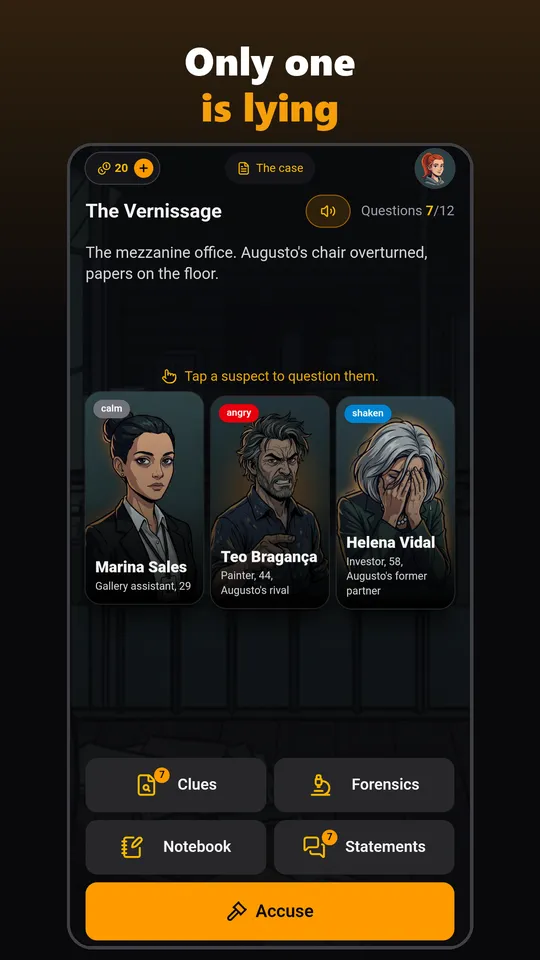 Choosing a suspect to question